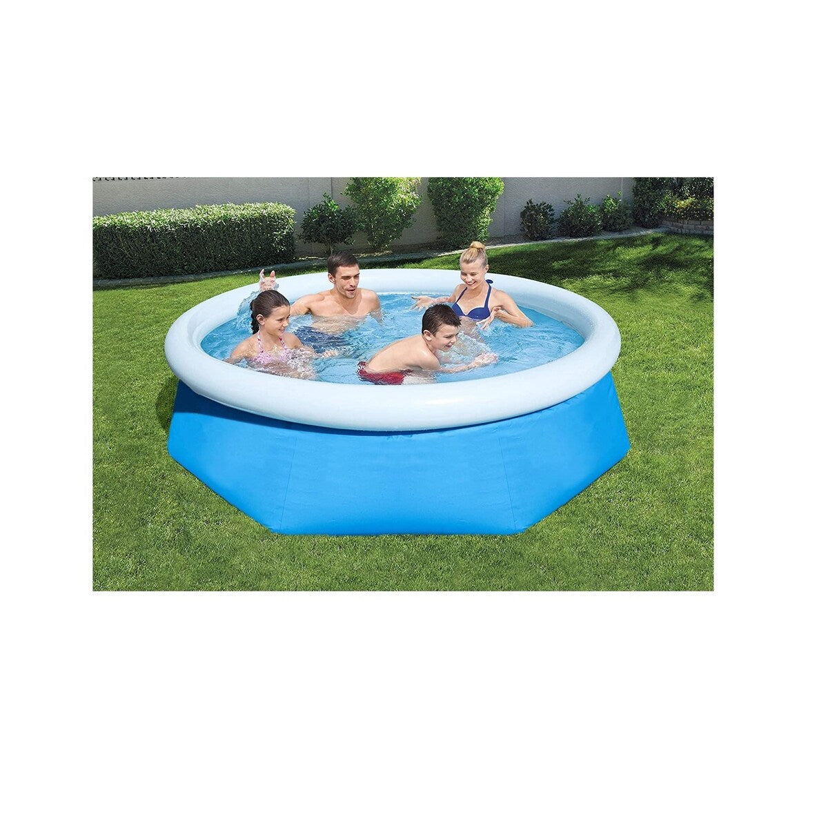 12ft Round Inflatable Easy Set Kids Swimming Pool with Filter Pump - 12'