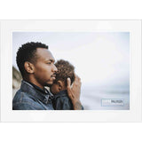 12x10 Traditional White Complete Wood Picture Frame with UV Acrylic, Foam Board Backing, & Hardware