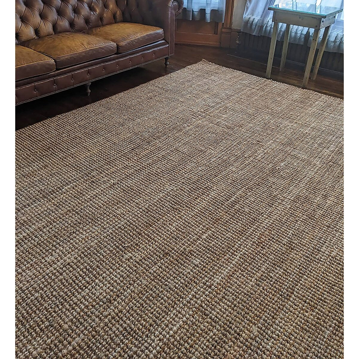 12x15 Feet Thick Chunky Natural Jute Hand-Woven Braided Farmhouse 