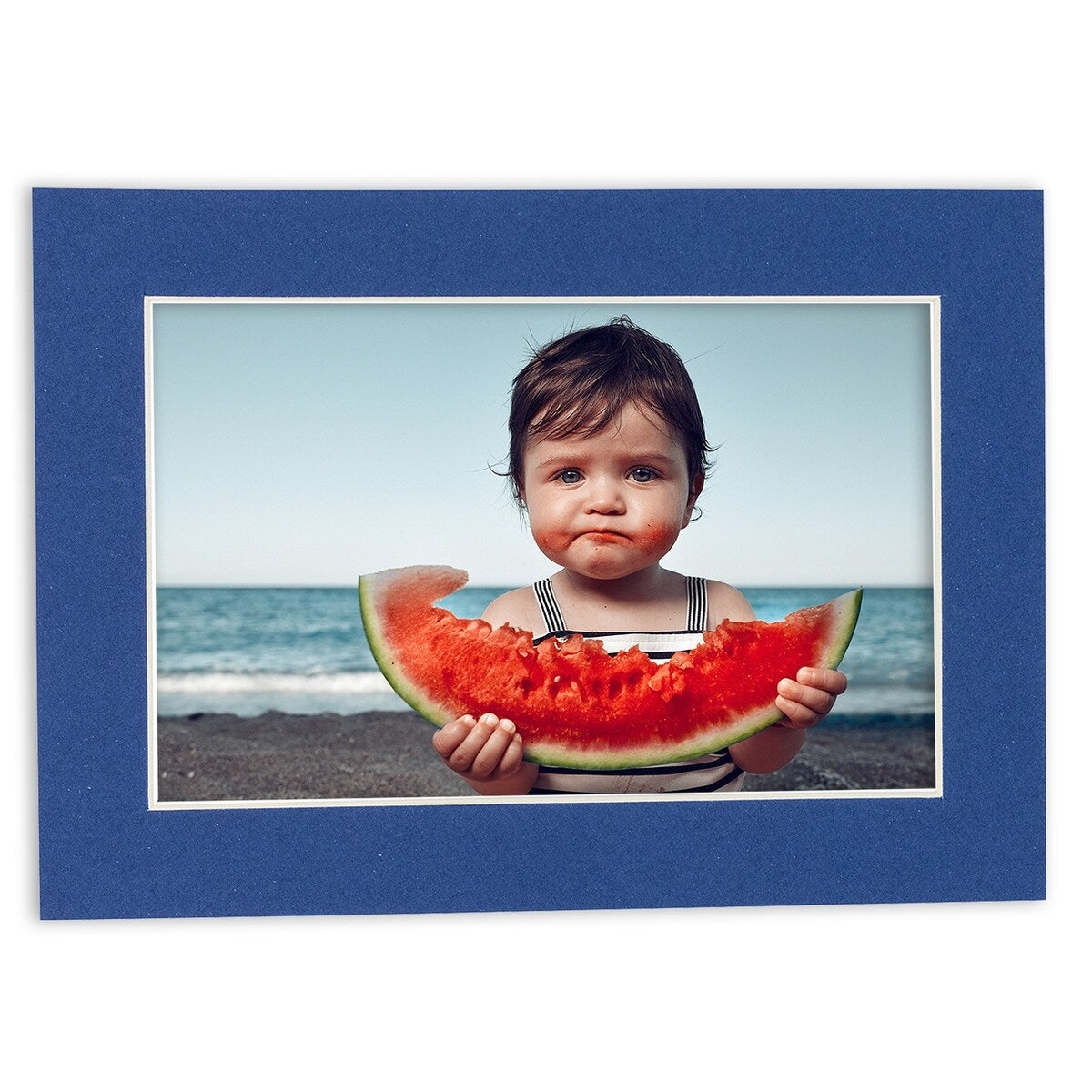 12x16 Mat Bevel Cut for 11x12 Photos - Acid Free Bottle Blue Precut Matboard - For Pictures, Photos, Framing