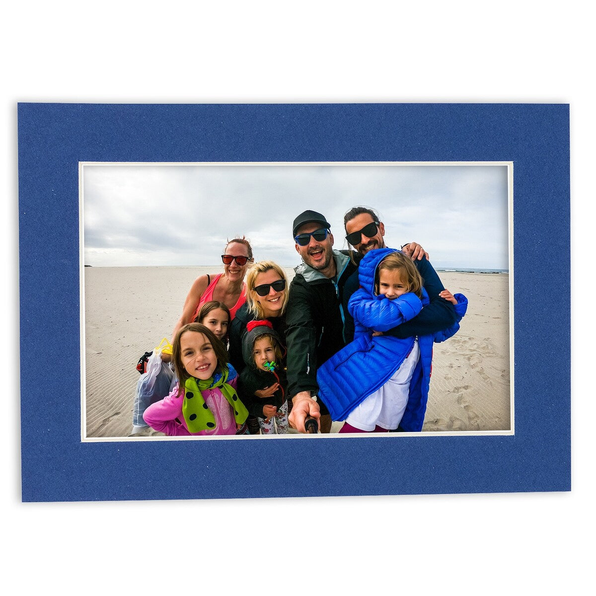 12x16 Mat Bevel Cut for 11x12 Photos - Acid Free Bottle Blue Precut Matboard - For Pictures, Photos, Framing