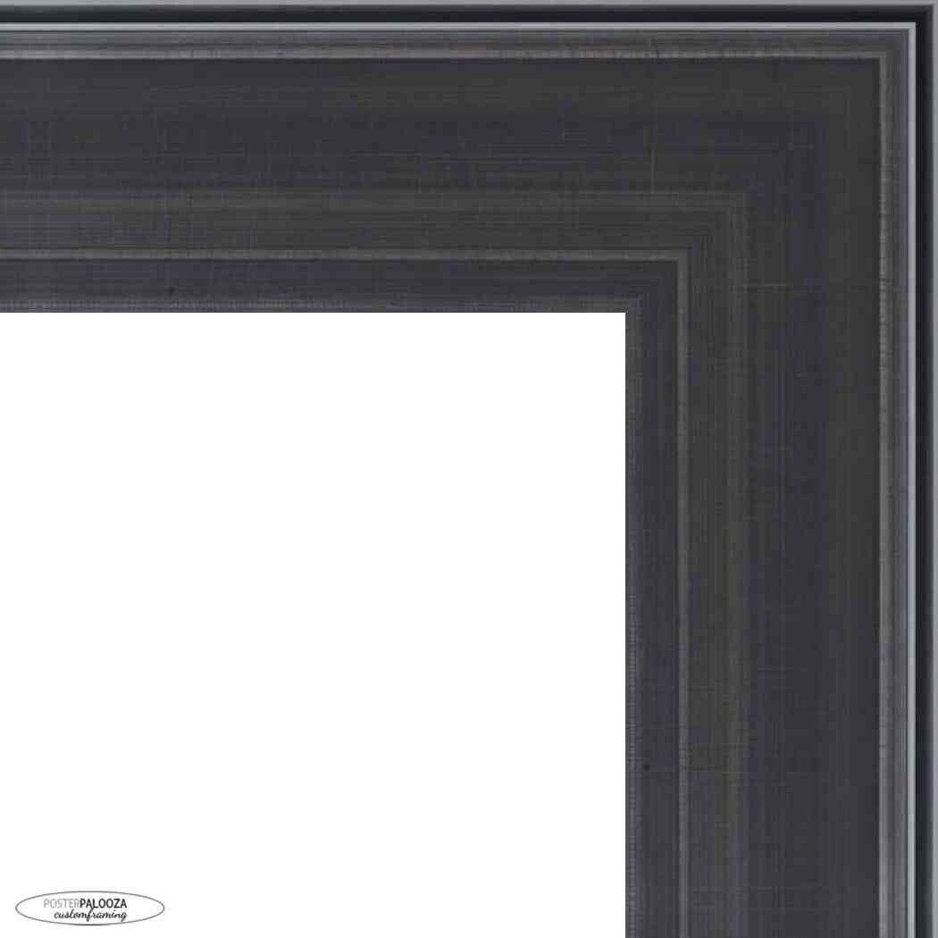 12x17 Contemporary Pewter Complete Wood Picture Frame with UV Acrylic, Foam Board Backing, & Hardware