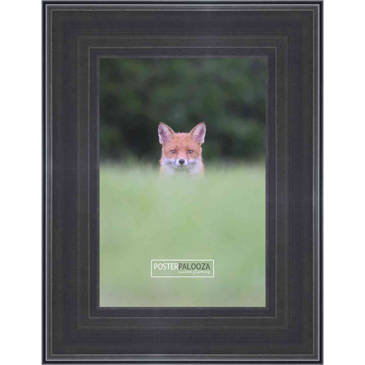12x17 Contemporary Pewter Complete Wood Picture Frame with UV Acrylic, Foam Board Backing, & Hardware