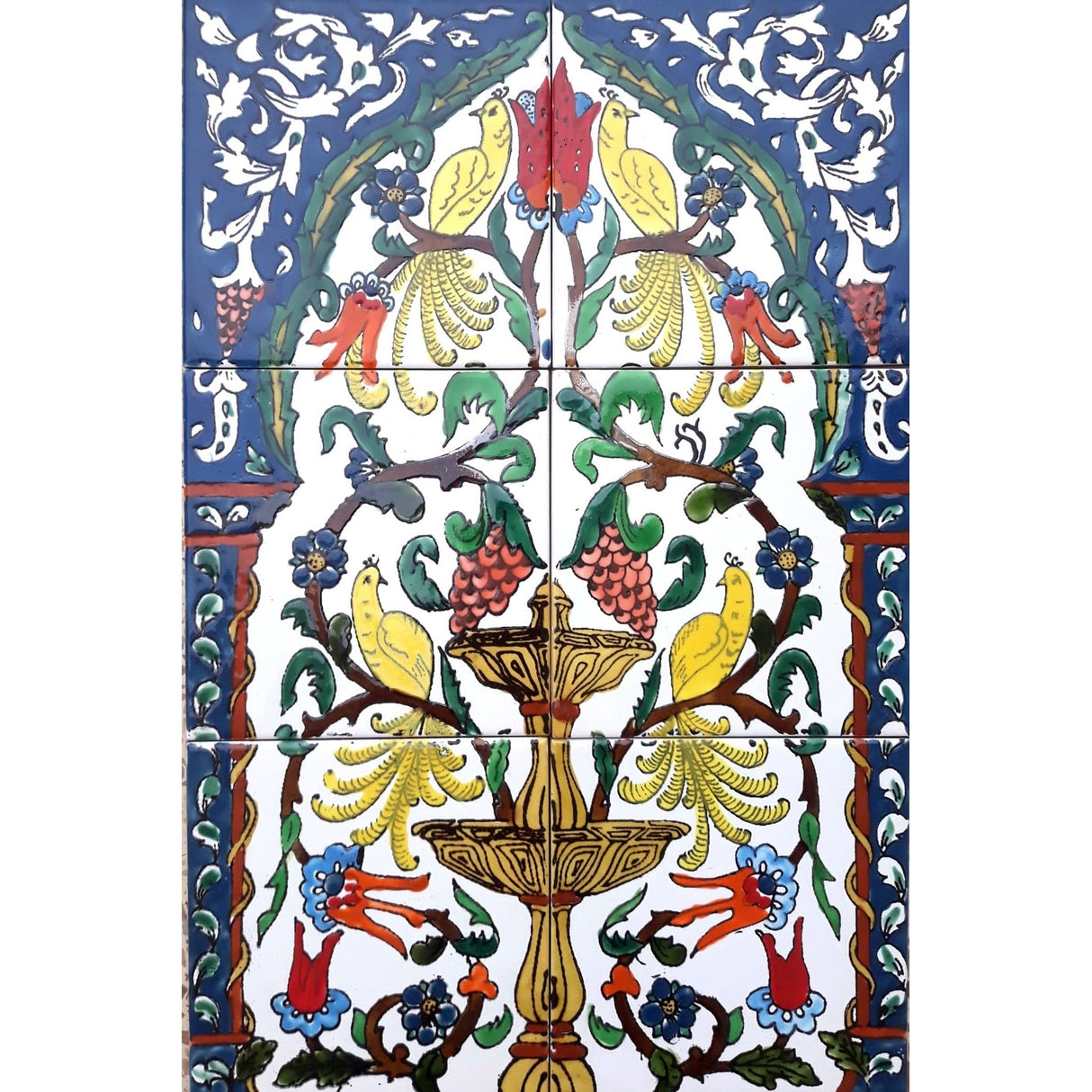 12x18 Garden Design Backsplash 6pc Mosaic Decorative Tile Wall Mural