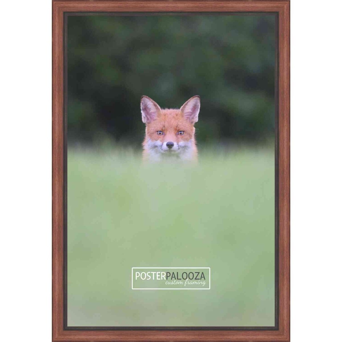 12x18 Traditional Mahogany Complete Wood Picture Frame with UV Acrylic, Foam Board Backing, & Hardware