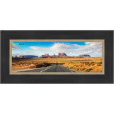 12x36 Contemporary Black Complete Wood Panoramic Frame with UV Acrylic, Foam Board Backing, & Hardware