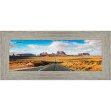 12x36 Distressed/Aged Contrast Grey Wood Picture Panoramic Frame - Panoramic Poster Frame