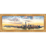 12x4 Frame Gold Bamboo Solid Wood Picture Frame with UV Acrylic, Foam Board Backing & Hanging Hardware Included