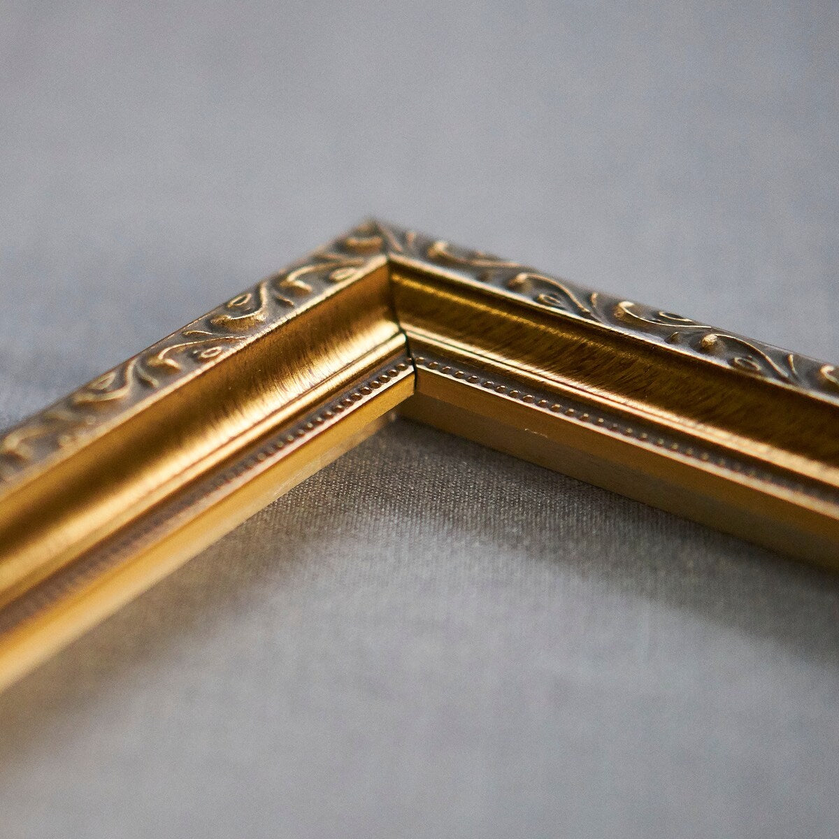 12x4 Traditional Antique Gold Complete Wood Picture Frame with UV Acrylic, Foam Board Backing, & Hardware