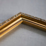 12x4 Traditional Antique Gold Complete Wood Picture Frame with UV Acrylic, Foam Board Backing, & Hardware