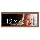 12x4 Traditional Antique Gold Complete Wood Picture Frame with UV Acrylic, Foam Board Backing, & Hardware