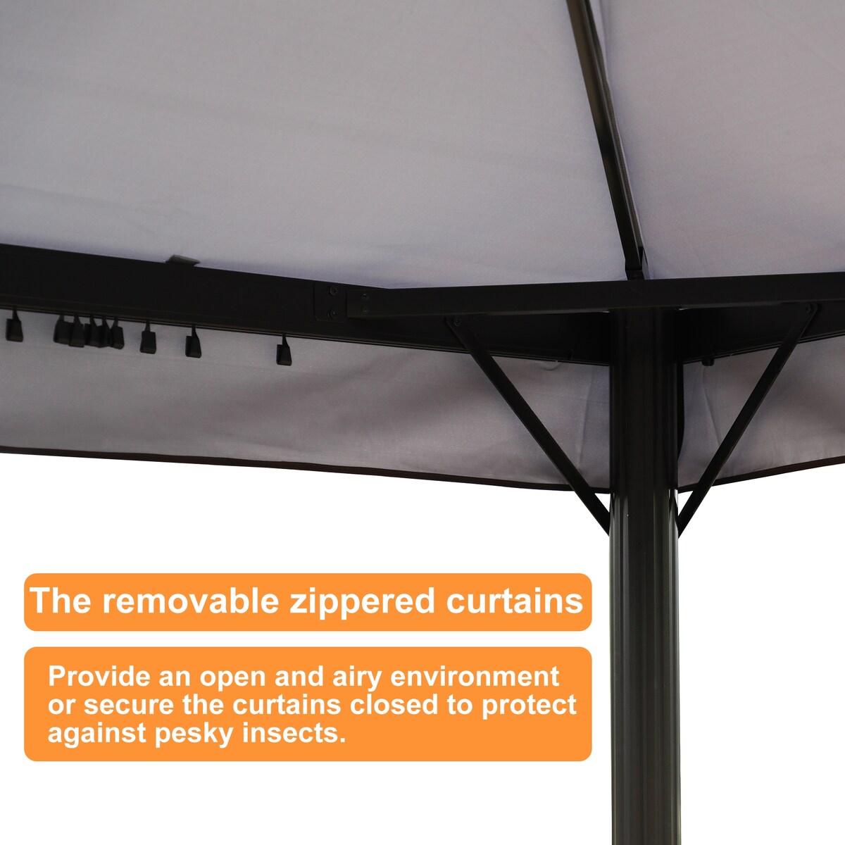 13 Ft. W X 10 Ft. D Metal Patio Gazebo