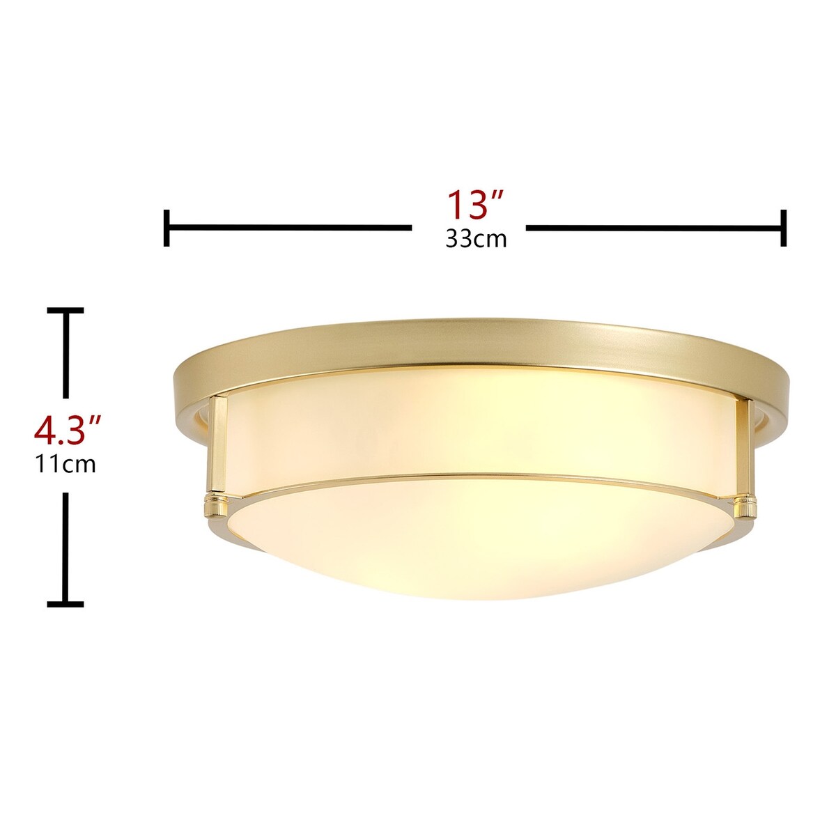 13-Inch Farmhouse Flush Mount Round Ceiling Light Fixture for Hallway