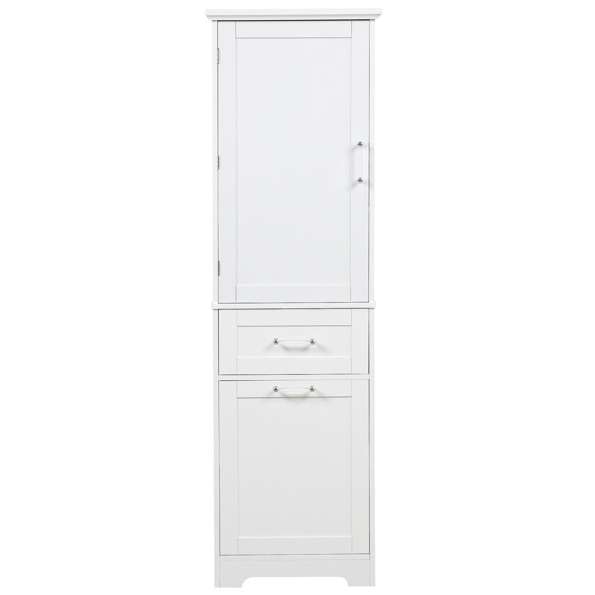 13 in. W x 20 in. D x 68.1 in. H Linen Cabinet with Two Different Size Drawers and Adjustable Shelf