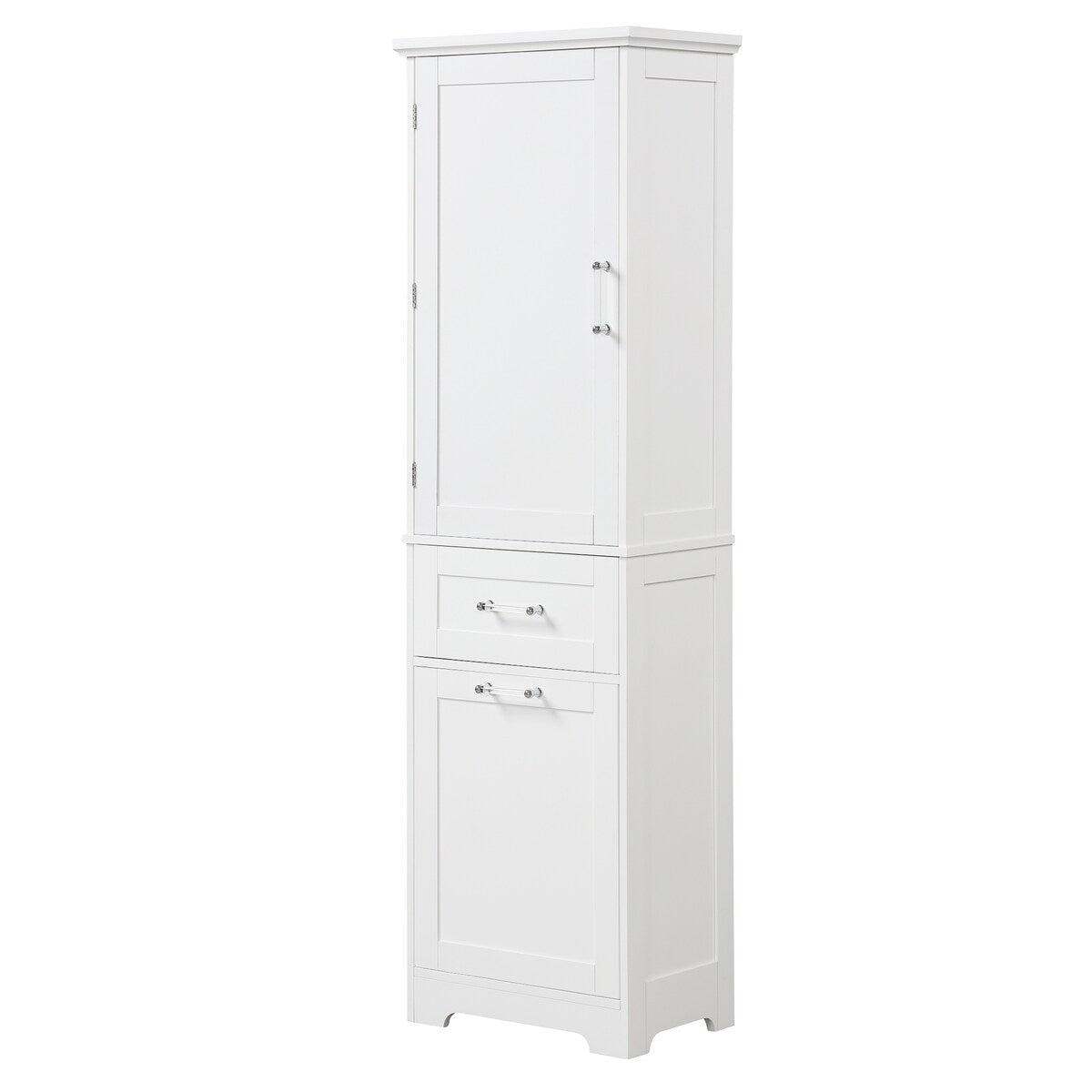 13 in. W x 20 in. D x 68.1 in. H Linen Cabinet with Two Different Size Drawers and Adjustable Shelf