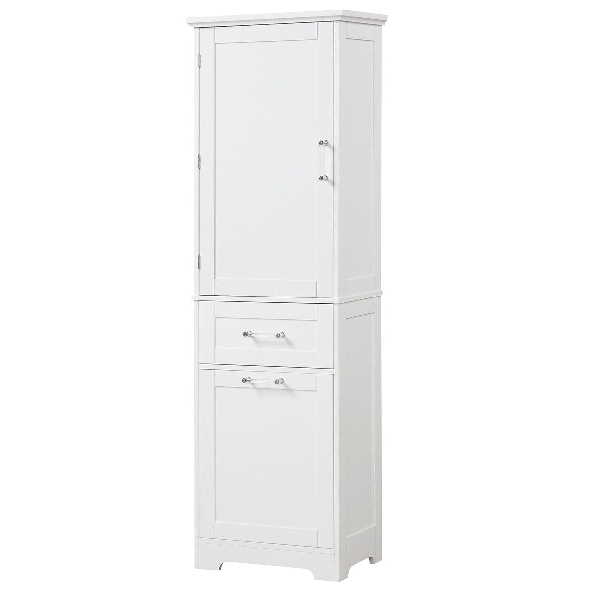 13 in. W x 20 in. D x 68.1 in. H Linen Cabinet with Two Different Size Drawers and Adjustable Shelf
