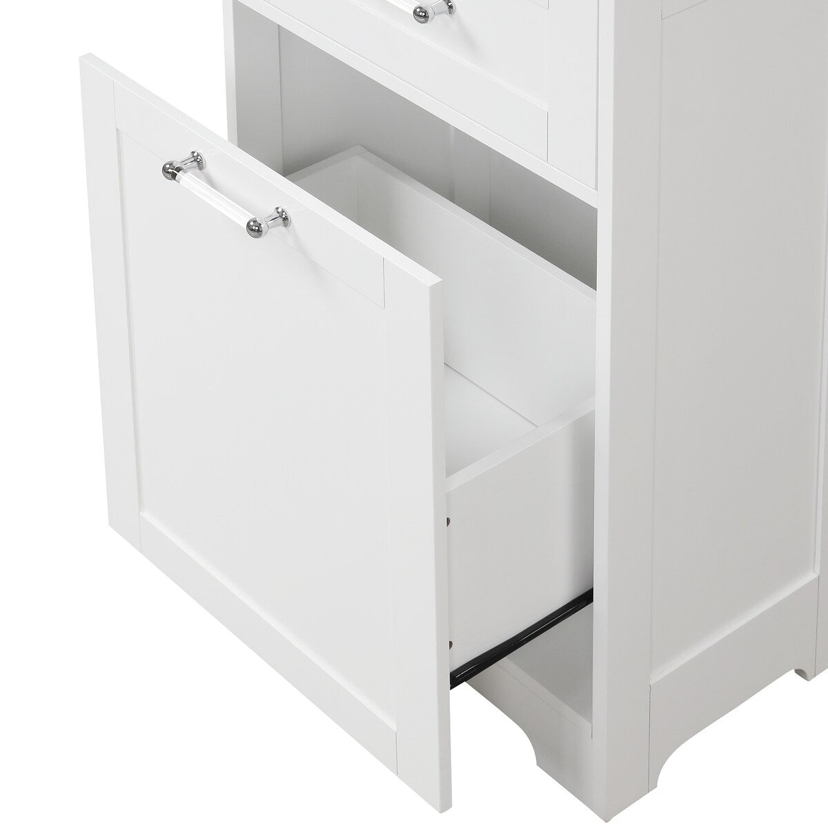 13 in. W x 20 in. D x 68.1 in. H Linen Cabinet with Two Different Size Drawers and Adjustable Shelf
