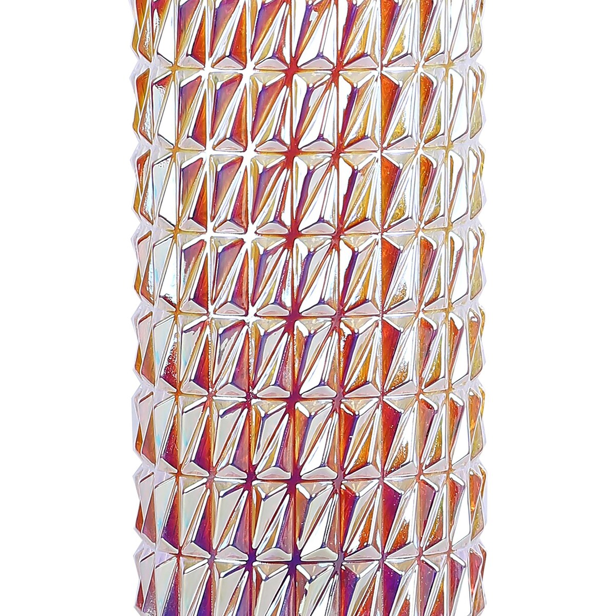 13.5" Accent Lamp w/ Faceted Glass Shade