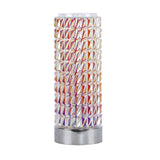 13.5" Accent Lamp w/ Faceted Glass Shade