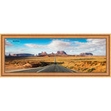 13.5x40 Traditional Gold Complete Wood Panoramic Frame with UV Acrylic, Foam Board Backing, & Hardware