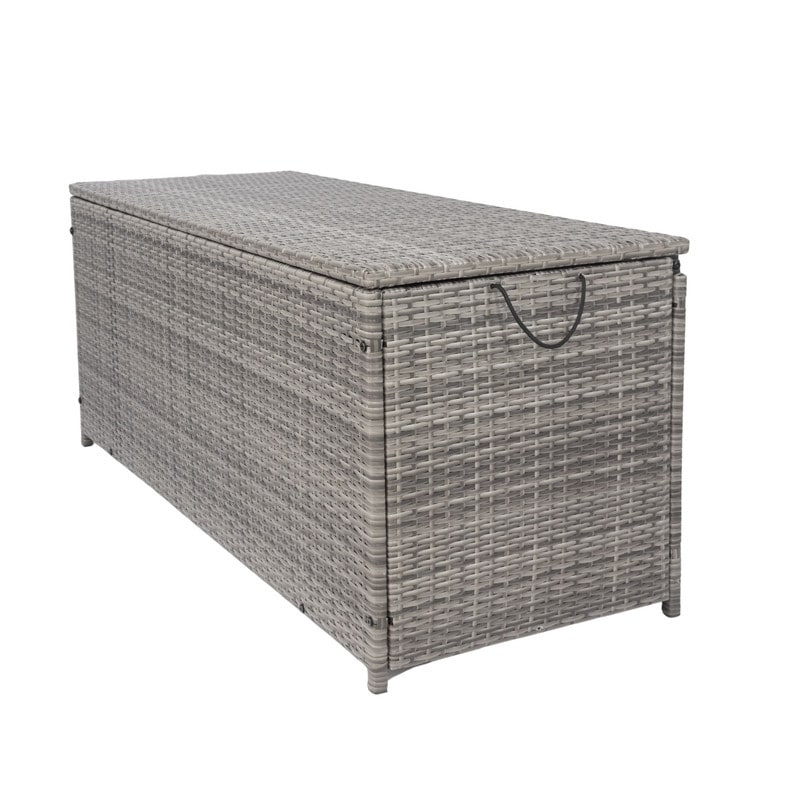 130/200 Gallon Rattan Wicker Patio Outdoor Cushion Storage Box
