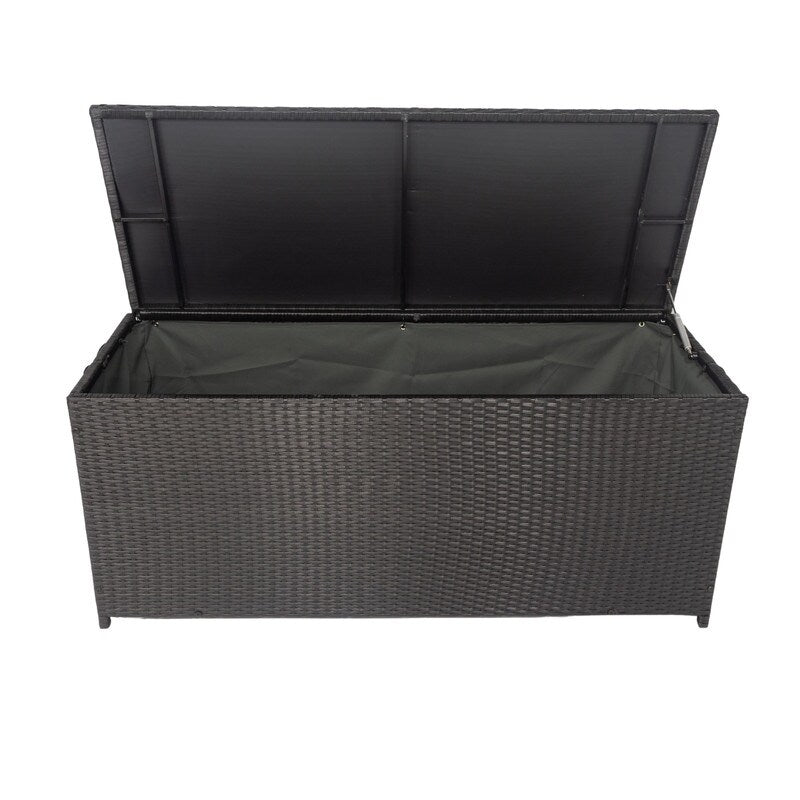 130/200 Gallon Rattan Wicker Patio Outdoor Cushion Storage Box