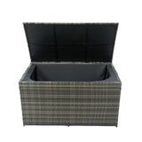 130/200 Gallon Rattan Wicker Patio Outdoor Cushion Storage Box