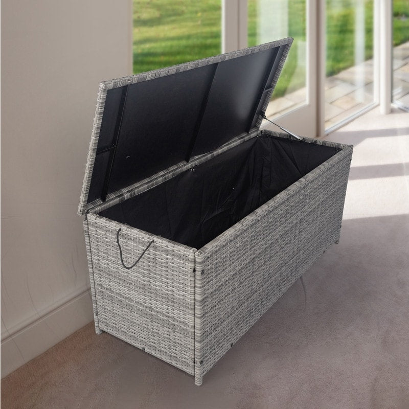 130/200 Gallon Rattan Wicker Patio Outdoor Cushion Storage Box