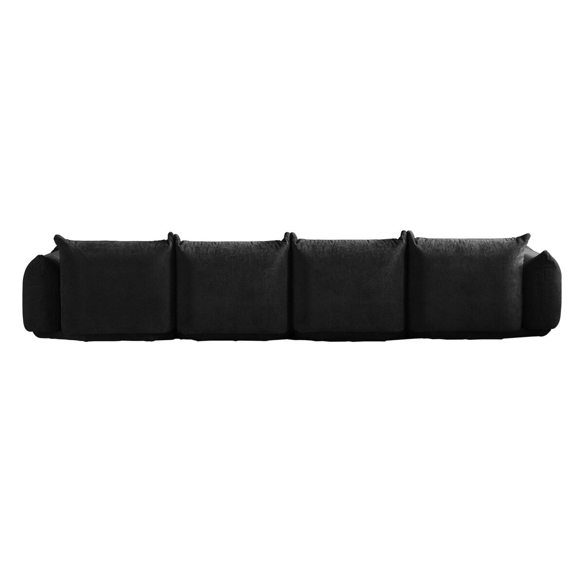 130.7” L-shape Chenille Modular Sofa Modern Sectional Semi-firm Sofa Couch with Ottoman