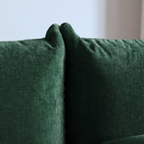130.7” L-shape Chenille Modular Sofa Modern Sectional Semi-firm Sofa Couch with Ottoman