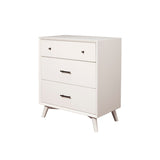 1329APB Brown Contemporary Mid Century 3-Drawer Compact Chest