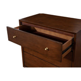 1329APB Brown Contemporary Mid Century 3-Drawer Compact Chest