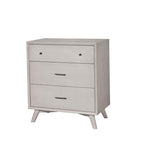 1329APB Brown Contemporary Mid Century 3-Drawer Compact Chest