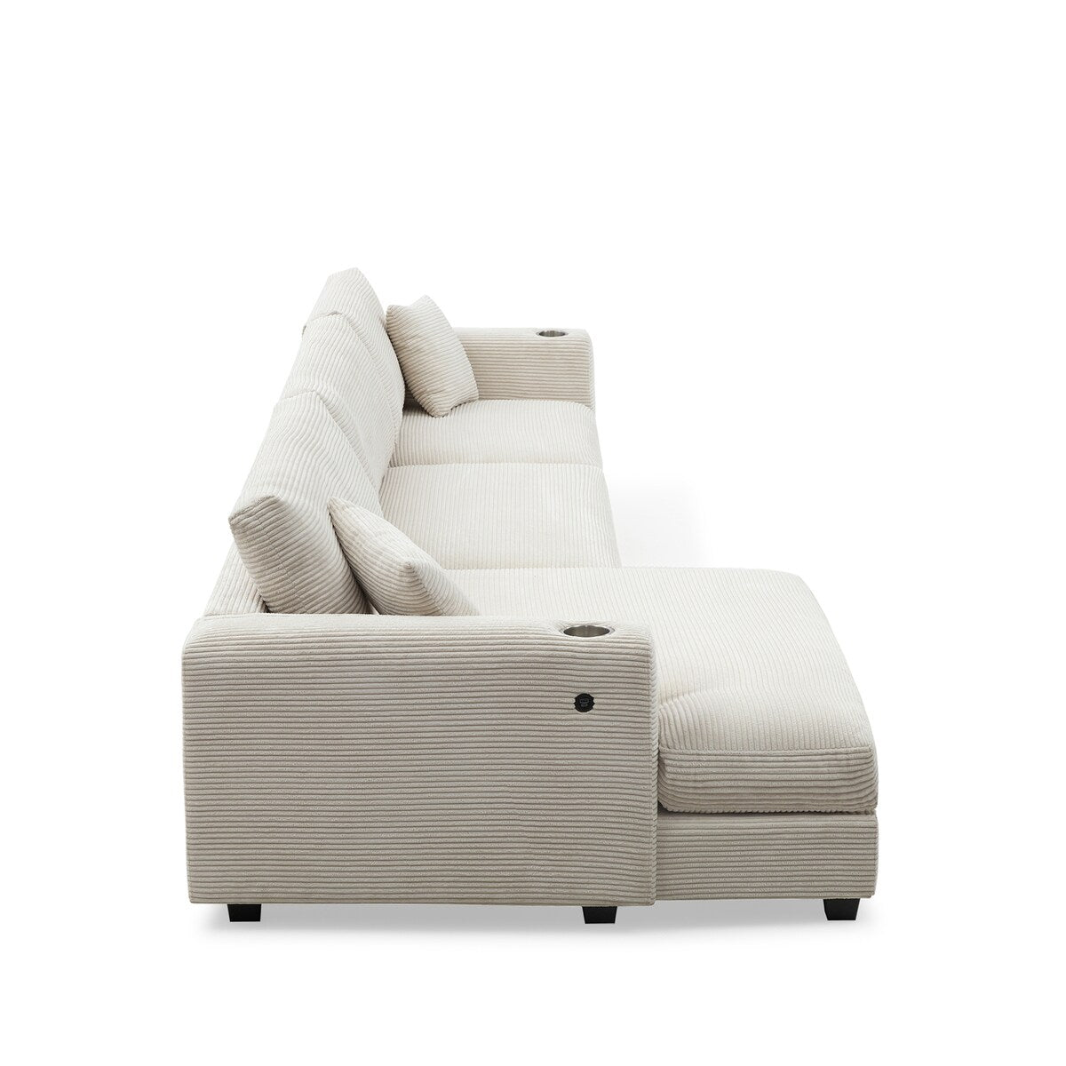 134*54"Oversized Corduroy Sectional Sofa