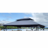Patio Double Roof Gazebo Fabric Replacement Canopy