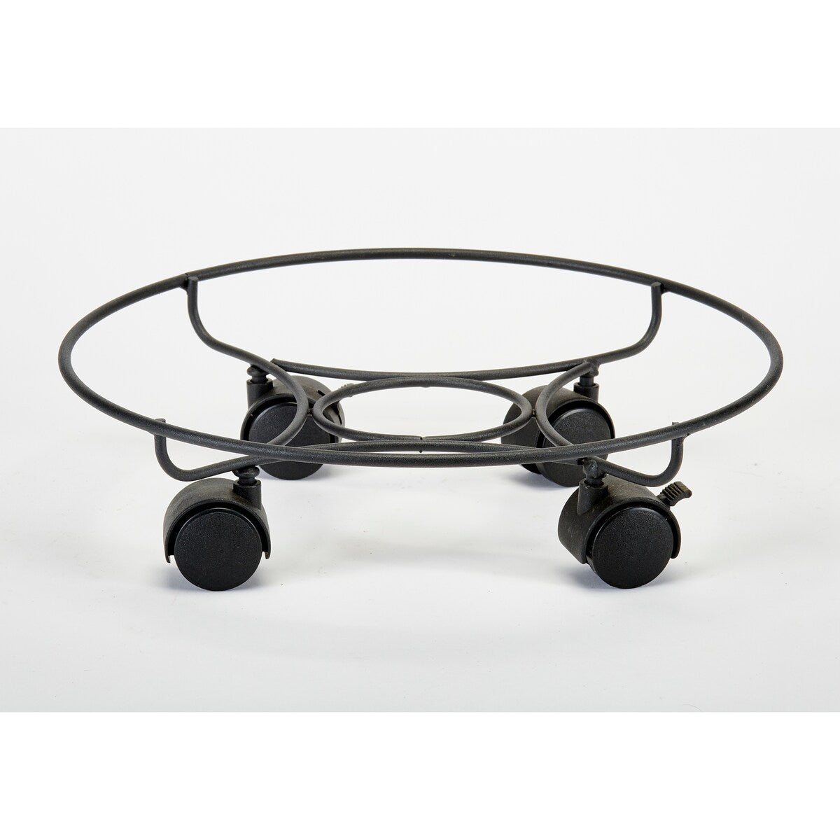 13" Iron Round Caddie For Flower Pots And Planters with Rotating Casters and Stops
