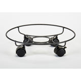 13" Iron Round Caddie For Flower Pots And Planters with Rotating Casters and Stops