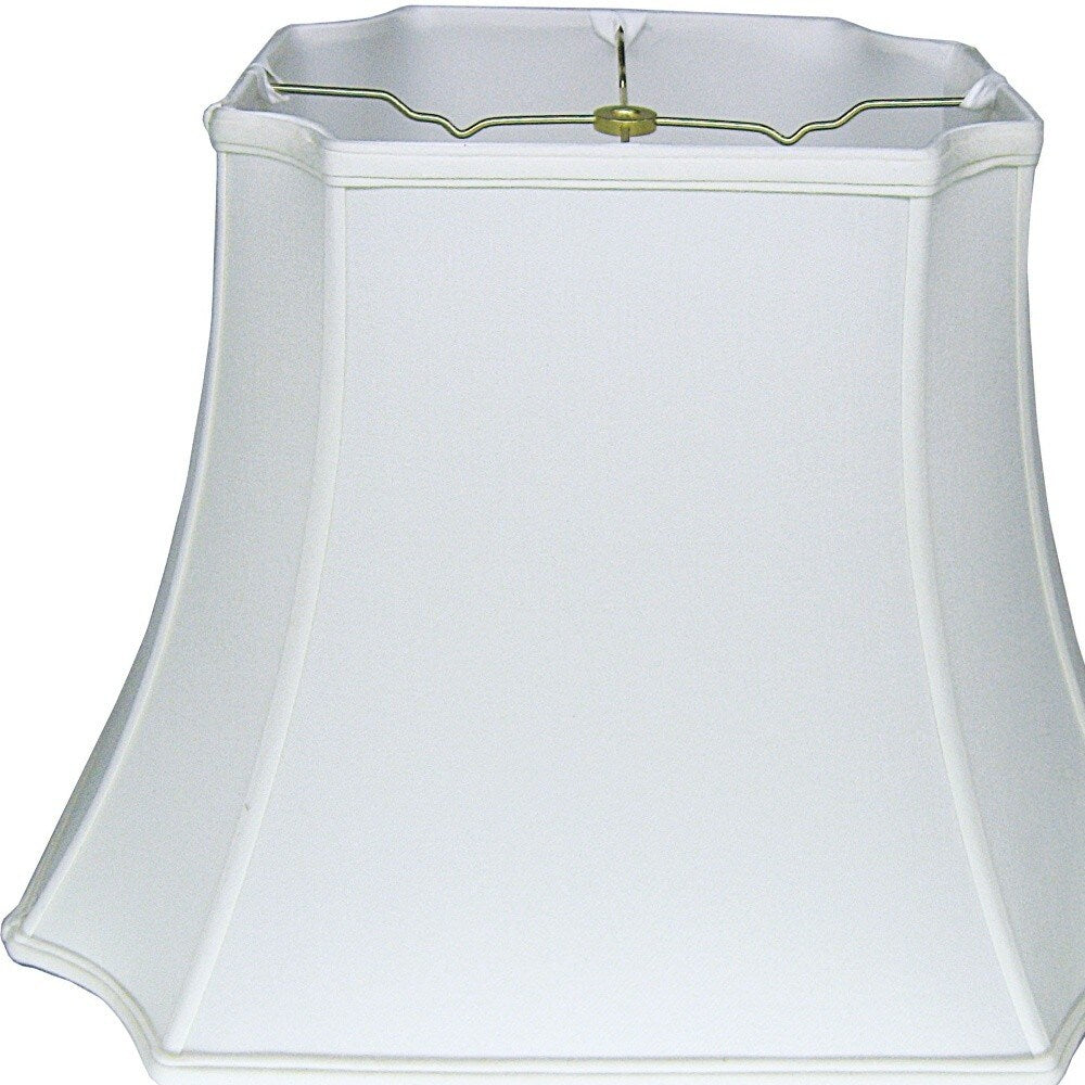 HomeRoots 13" Snow Inverted Rectangle Shantung Lampshade - 13''x13''x10''