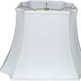 HomeRoots 13" Snow Inverted Rectangle Shantung Lampshade - 13''x13''x10''