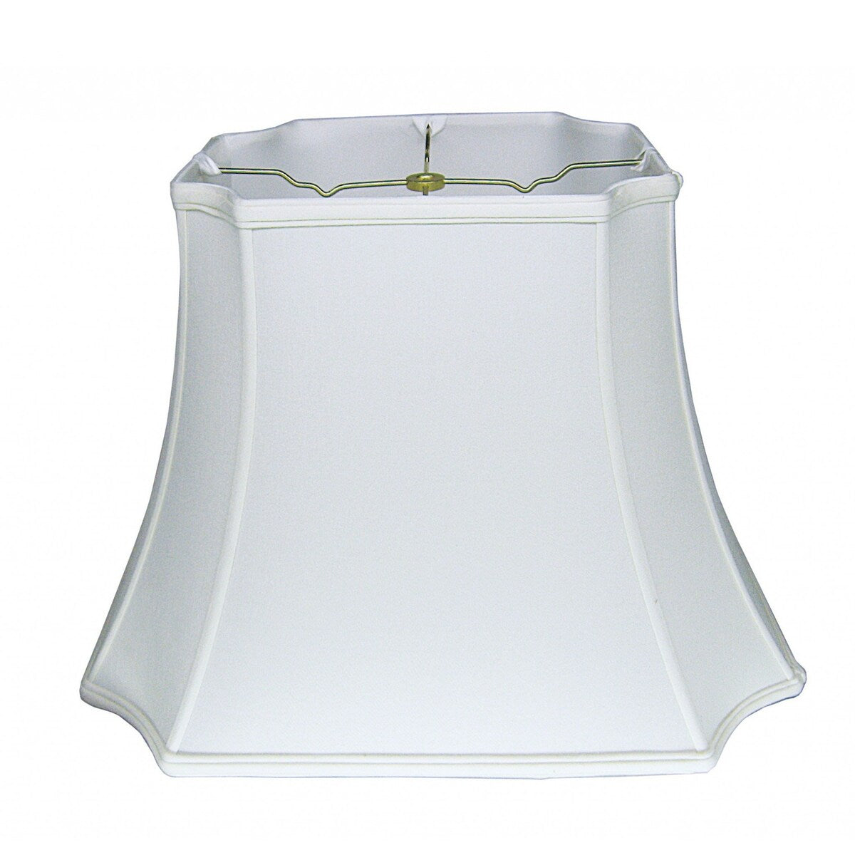HomeRoots 13" Snow Inverted Rectangle Shantung Lampshade - 13''x13''x10''