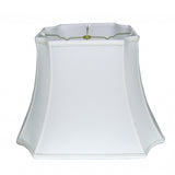 HomeRoots 13" Snow Inverted Rectangle Shantung Lampshade - 13''x13''x10''