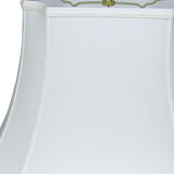 HomeRoots 13" Snow Inverted Rectangle Shantung Lampshade - 13''x13''x10''