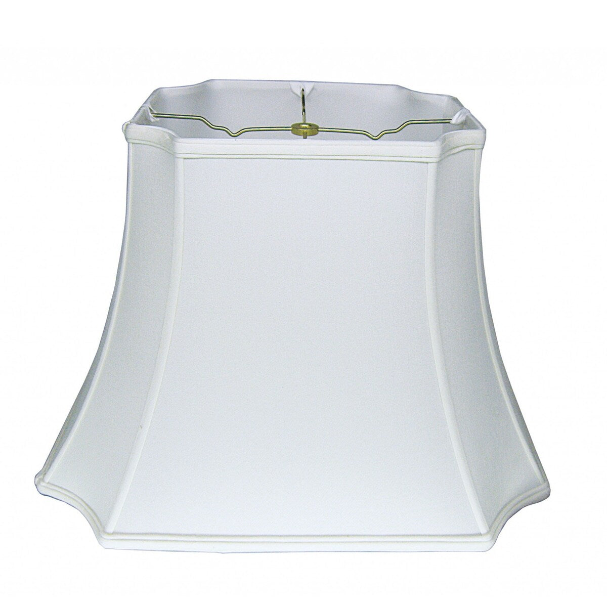 HomeRoots 13" Snow Inverted Rectangle Shantung Lampshade - 13''x13''x10''