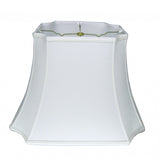 HomeRoots 13" Snow Inverted Rectangle Shantung Lampshade - 13''x13''x10''