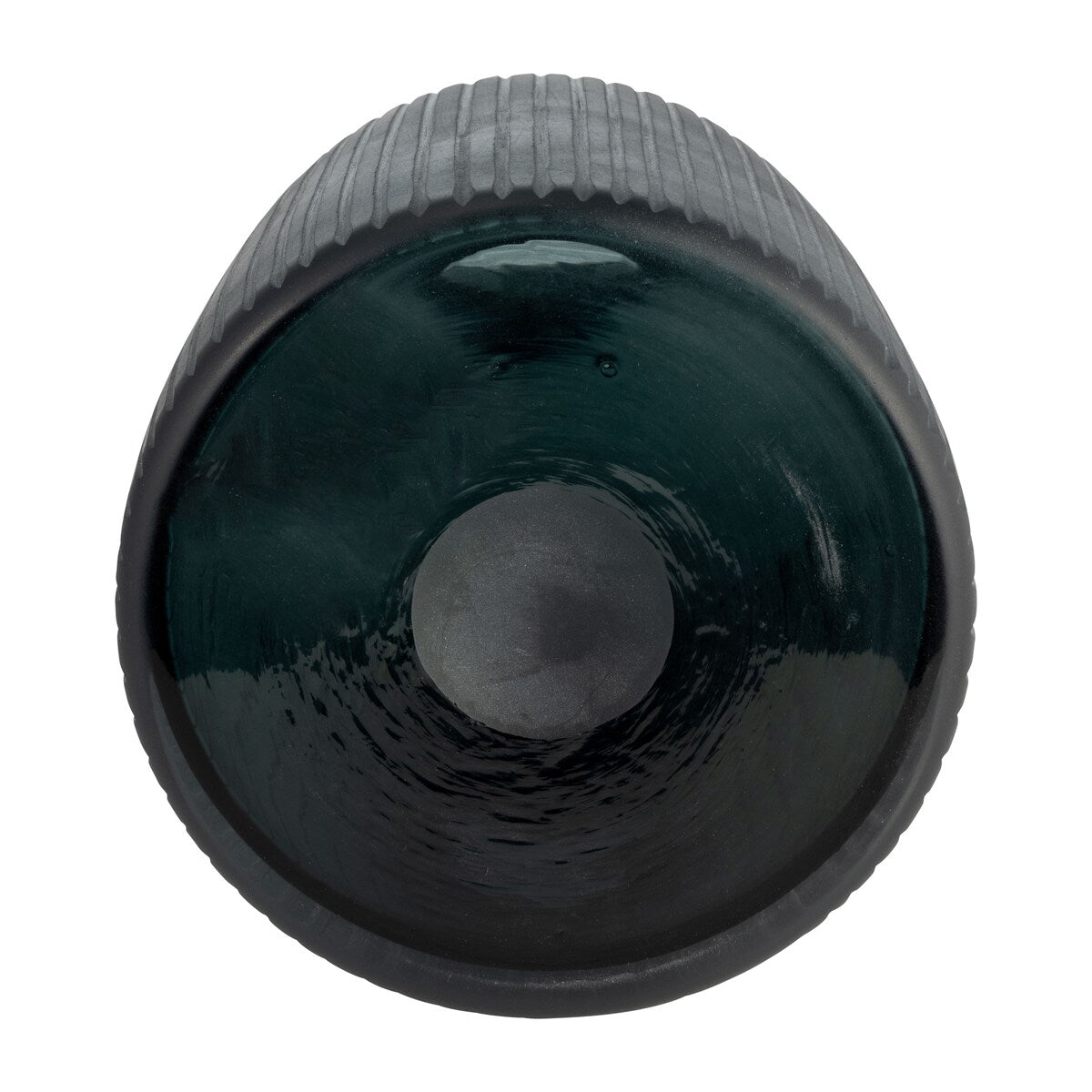 13"Hx6" Diameter, Glass Vase with Lid, Blue/Gray Finish Decorative Vase for Centerpieces, Home Decor, and Elegant Floral