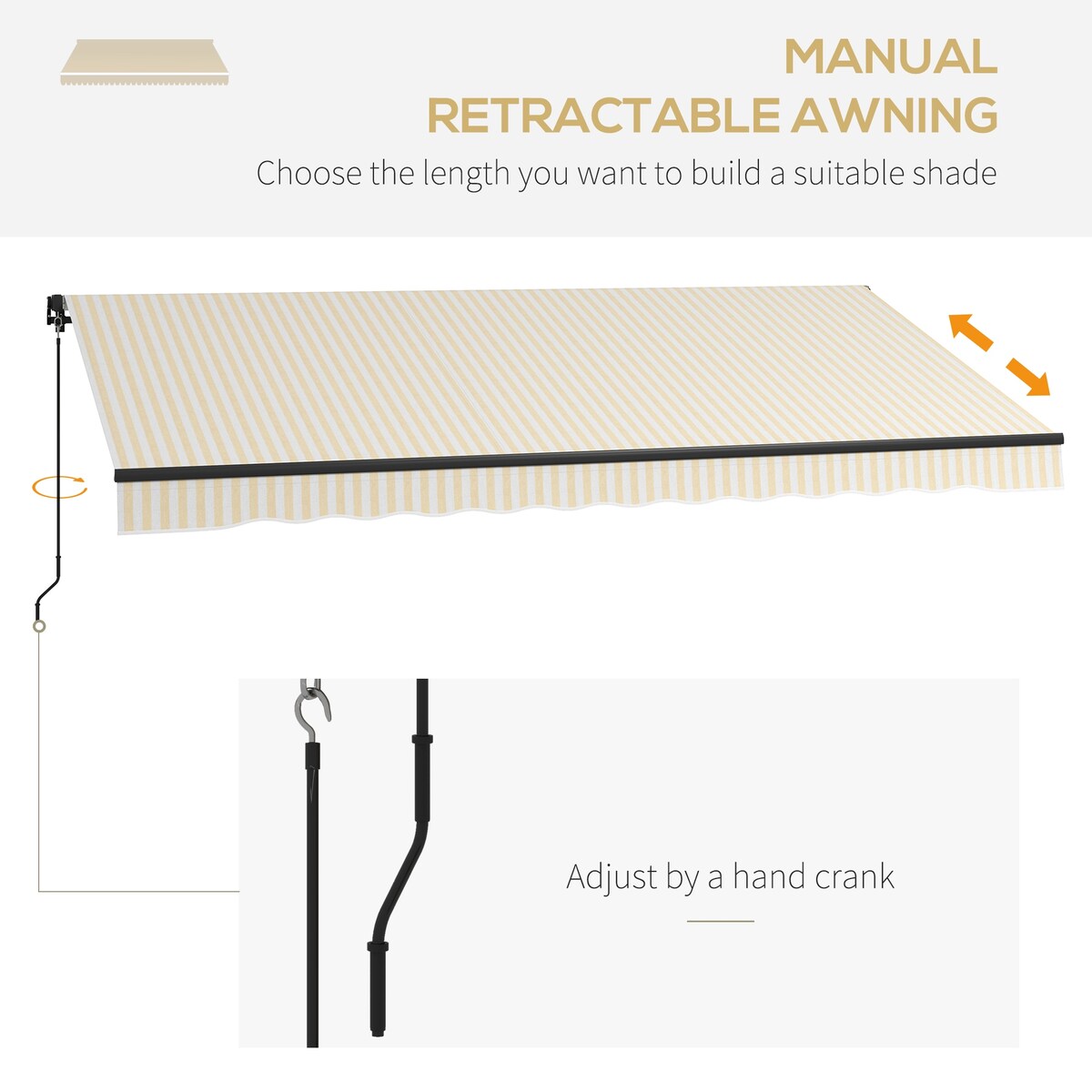 13' x 10' motorized retractable awning