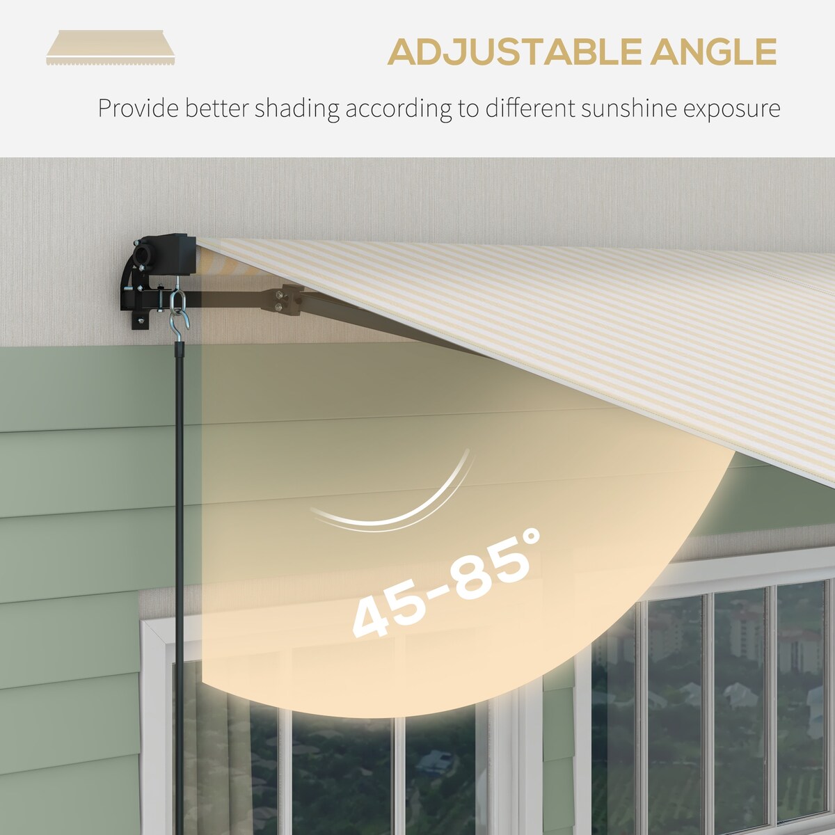 13' x 10' motorized retractable awning