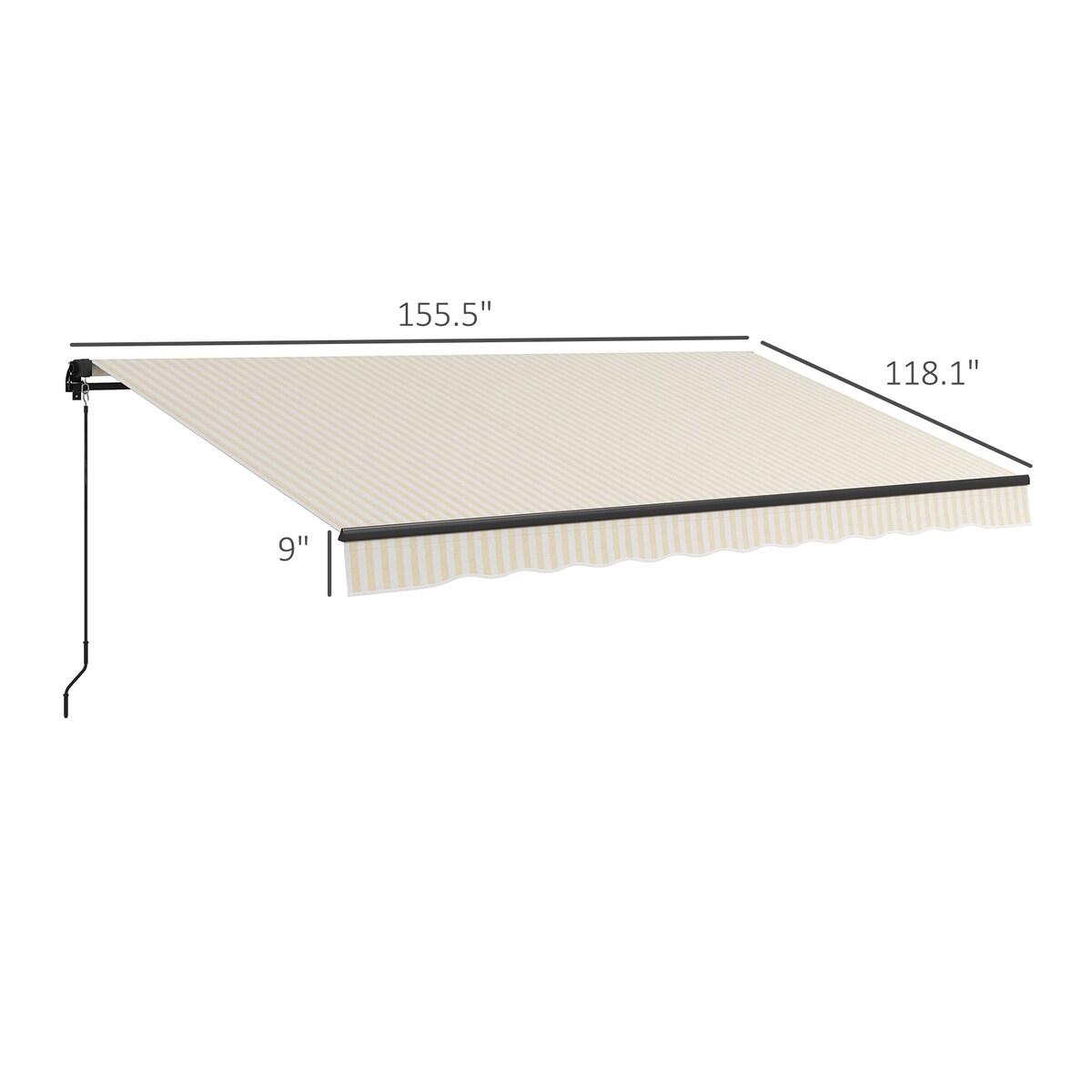 13' x 10' motorized retractable awning