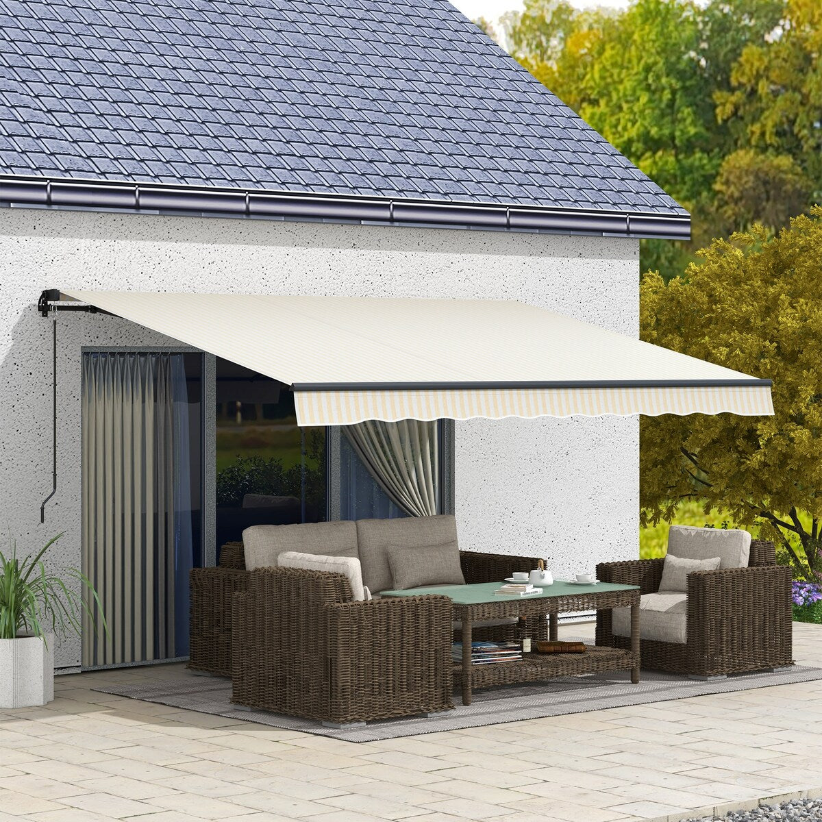 13' x 10' motorized retractable awning
