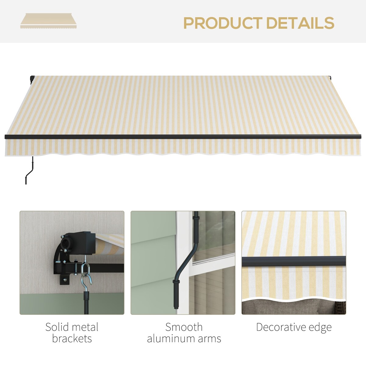 13' x 10' motorized retractable awning